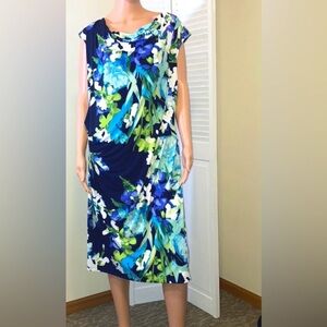 Vince Camuto Dress plus size 18W Floral Ruched Sheath Dress Womens NWT